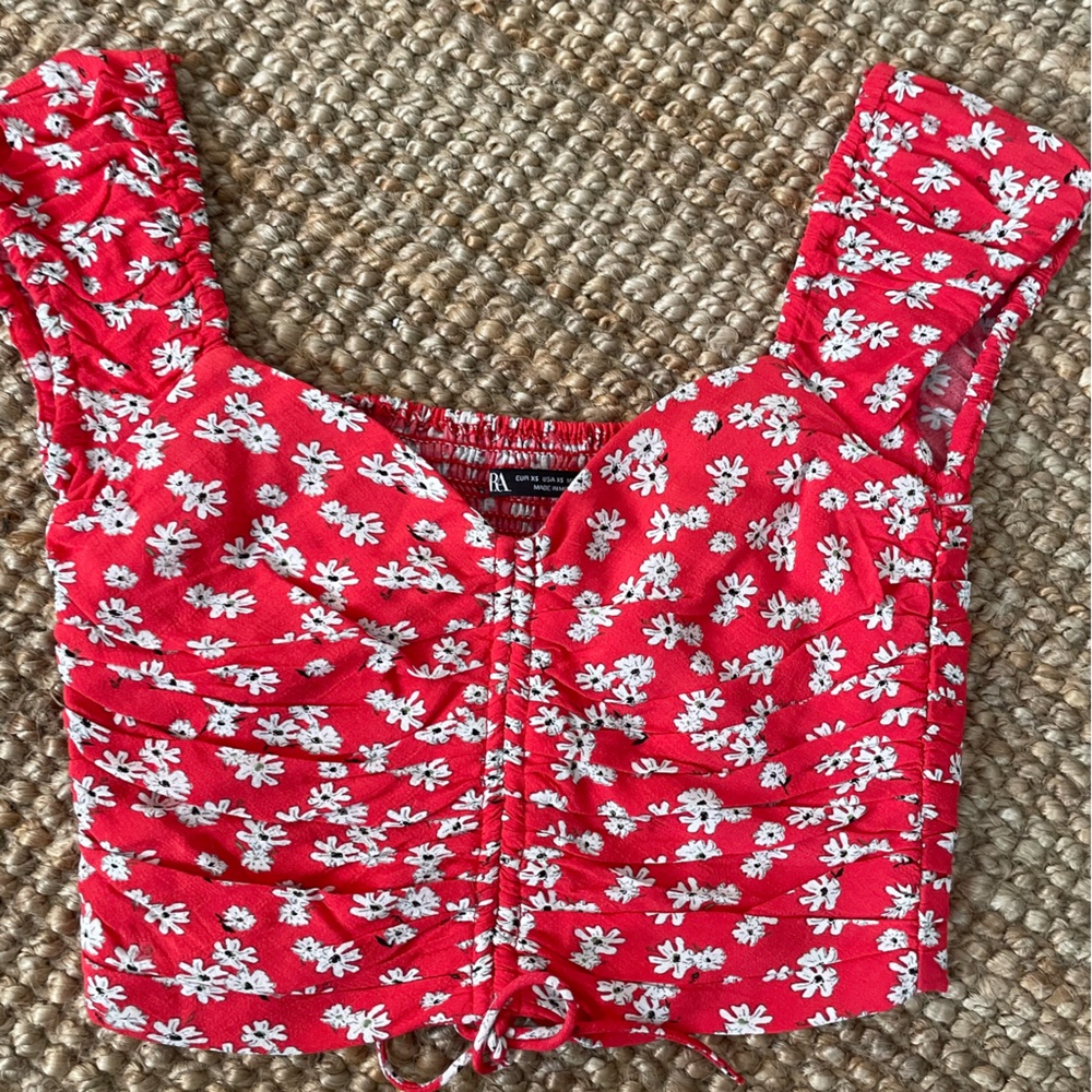 Zara cropped blouse